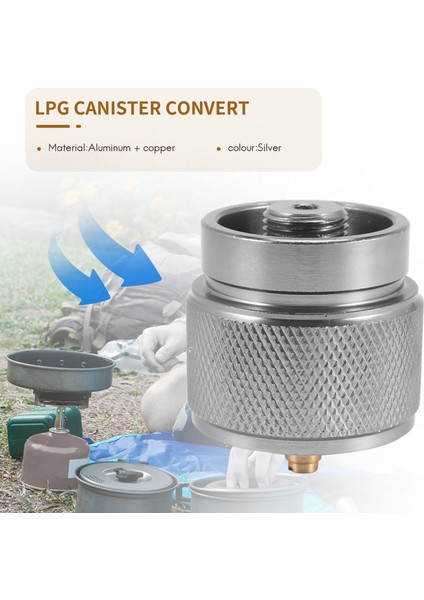 Kamp Sobası Adaptörü 1lb Propan Küçük Tank Girişi ve Lindal Valf EN417 Çıkışı Dış Mekan Silindir Teneke Kutu Dönüştürme (Yurt Dışından) modelleri