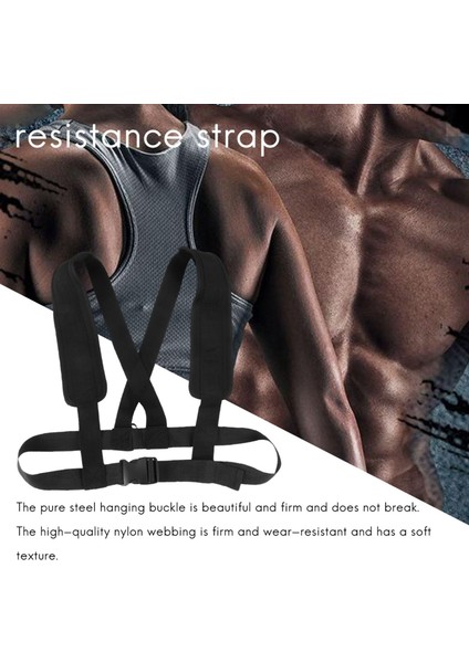 Fitness Anti-Direnç Kızak Demeti Kablo Demeti Çekme Kayışı Kayışı Güçlendirme Antrenmanı Direnç Halatı - Ayarlanabilir Yastıklı Omuz Askısı (Yurt Dışından)