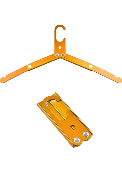 2 Adet Alüminyum Alaşımlı Katlanır Elbise Askısı Açık Kamp Ceket Kurutma Rafı Metal Askılar Seyahat Aksesuarları Için Altın (Yurt Dışından)