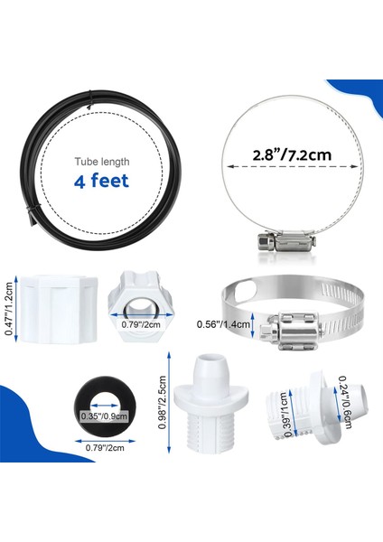 CL200 CL220 Için Çekvalf Kontrol Valfı ile Eyer Kelepçeli Klorlayıcı Hortum Borusu ile Çevrimdışı Besleyici Parçaları (Yurt Dışından) fiyatları