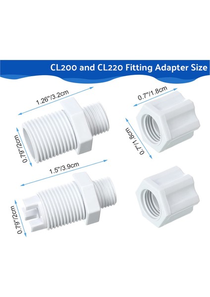 CL200 CL220 Için Çekvalf Kontrol Valfı ile Eyer Kelepçeli Klorlayıcı Hortum Borusu ile Çevrimdışı Besleyici Parçaları (Yurt Dışından) modelleri