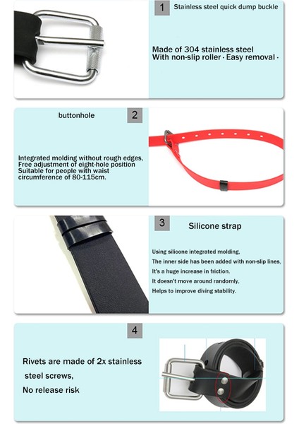 85CM-1. Silikon Dalış Ağırlık Kemeri Bel Ağırlığı Hızlı Serbest Bırakma Tokası Için Tüplü Serbest Dalış Balıkçılık-Pembe (Yurt Dışından) modelleri