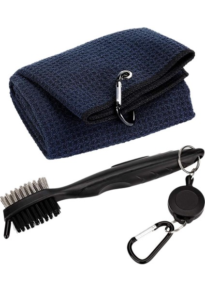 Club Groove Temizleyici Geri Çekilebilir Uzatma Kablosu ve Klipsli Saf Pamuk Fırça Alet Seti (Siyah) (Yurt Dışından)