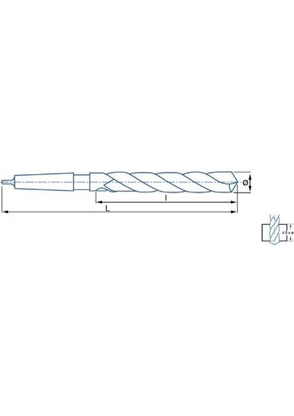 15,50MM Izar DIN345 Hss Taşlanmış Mors Konik Matkap Ucu