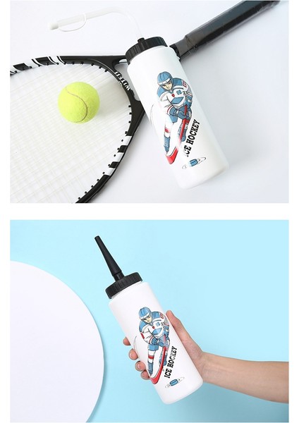 1000 ml Buz Hokeyi Su Şişesi Taşınabilir Yüksek Kapasiteli Futbol Şişesi Klasik Tasarım Spor Şişe B (Yurt Dışından) modelleri