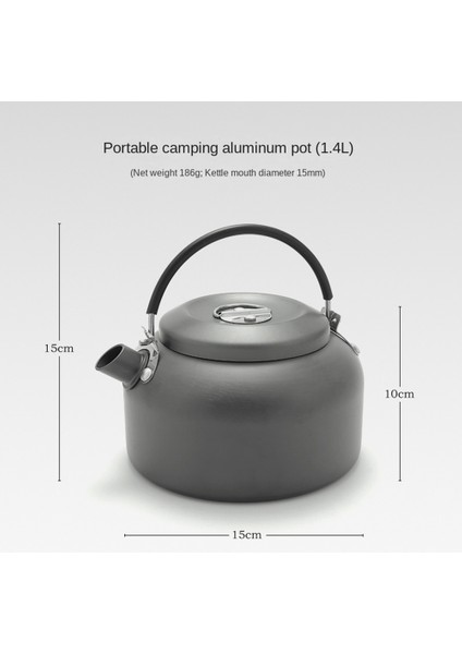 Açık Kamp Su Isıtıcısı Kabarcık Çaydanlık Kamp Su Isıtıcısı Taşınabilir Kamp Alüminyum Pot, Açık Tencere, 0.8l (Yurt Dışından)