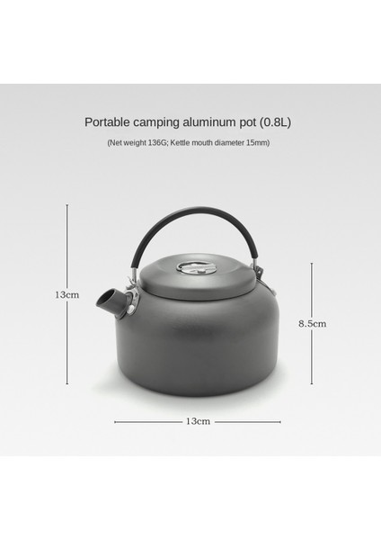 Açık Kamp Su Isıtıcısı Kabarcık Çaydanlık Kamp Su Isıtıcısı Taşınabilir Kamp Alüminyum Pot, Açık Tencere, 0.8l (Yurt Dışından)