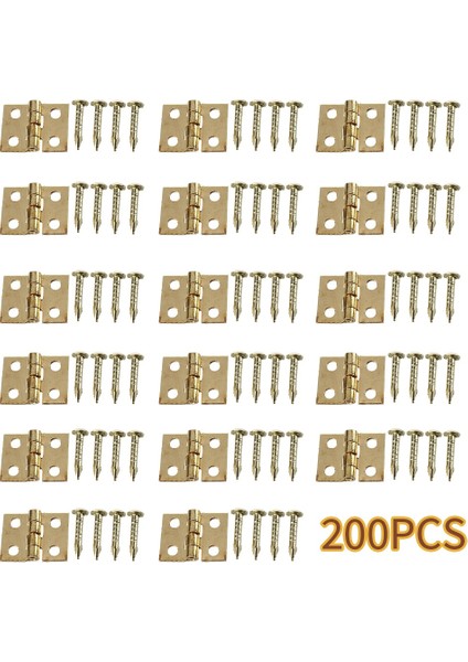 200PCS 1/12 Oyuncak Odası Minyatür Mobilya Dolabı Dolap Mini Menteşeler (Yurt Dışından)