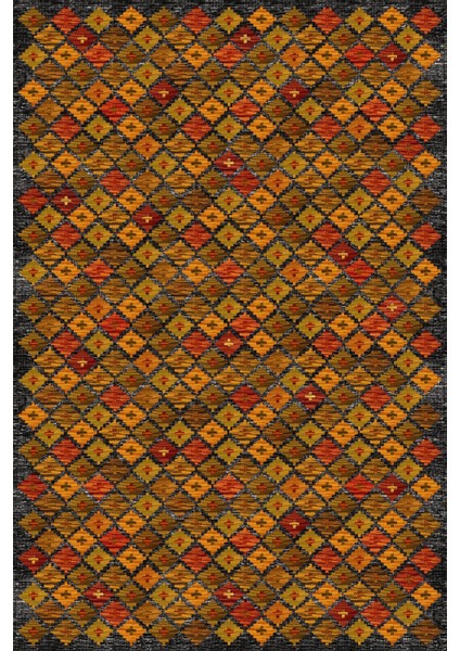 Home Kilim Desen Pamuk Taban Baskılı Halı