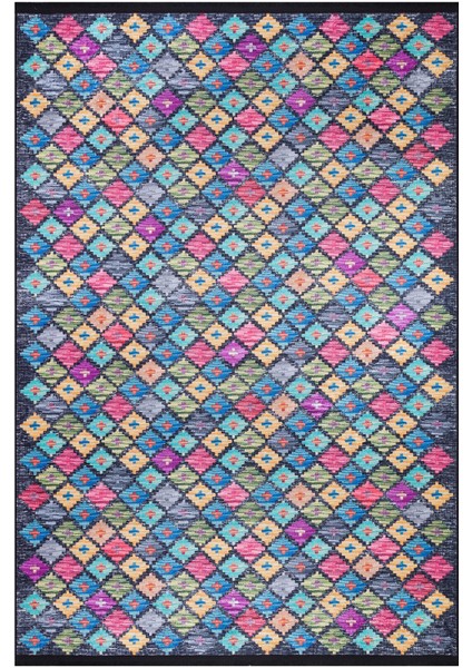 Home Kilim Desen Pamuk Taban Baskılı Halı