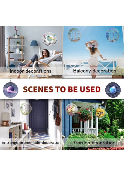 8 Adet 10 Inç Süblimasyon Rüzgar Spinner Boşlukları 3D Rüzgar Spinners Asılı Rüzgar Spinners Kapalı Açık Bahçe Dekorasyon (Yurt Dışından)
