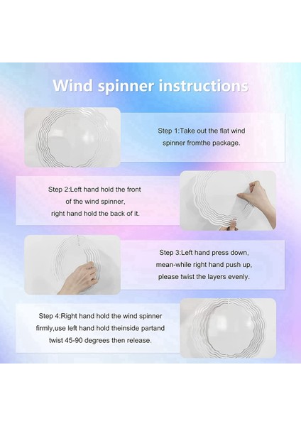 8 Adet 10 Inç Süblimasyon Rüzgar Spinner Boşlukları 3D Rüzgar Spinners Asılı Rüzgar Spinners Kapalı Açık Bahçe Dekorasyon (Yurt Dışından)