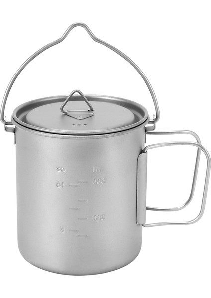 Açık Titanyum Pot Bardak Kupa Tencere Sofra Kamp Bardak Piknik Su Bardağı Kupa Kahve Çay Kapaklı Pot 750 ml (Yurt Dışından)