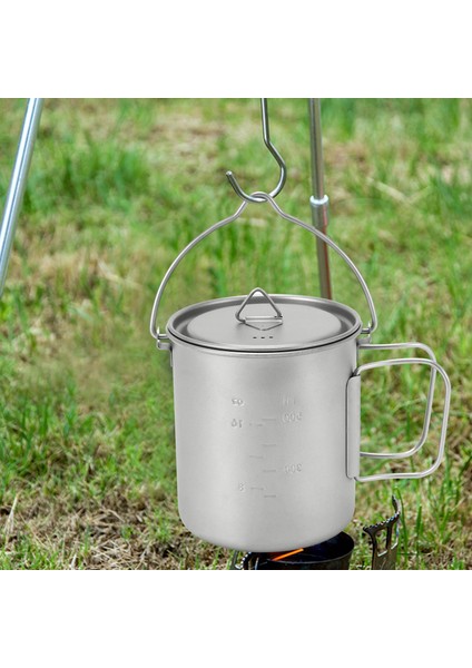 Açık Titanyum Pot Bardak Kupa Tencere Sofra Kamp Bardak Piknik Su Bardağı Kupa Kahve Çay Kapaklı Pot 750 ml (Yurt Dışından)