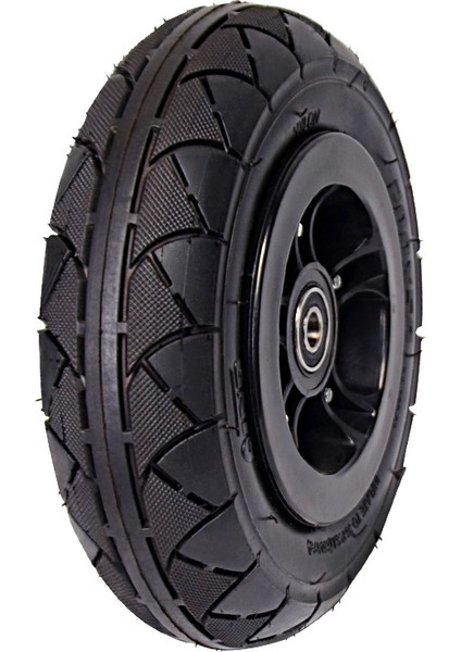 Dıy Kaykay / Scooter / Döner Için 8 Inç Off Road Tekerlek Pnömatik Kauçuk Dağ Tekerlekleri Kiti (Yurt Dışından)
