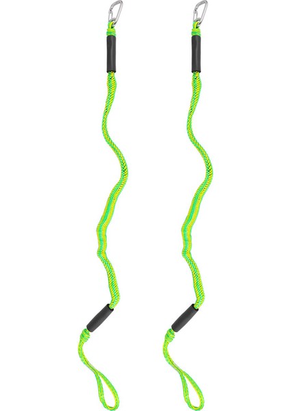 2 Paket 4ft Tekne Bungee Dock Hattı Kanca Palamar Halatı Tekne Aksesuarları Tekneler Için Duba Kayık, Yeşil (Yurt Dışından)