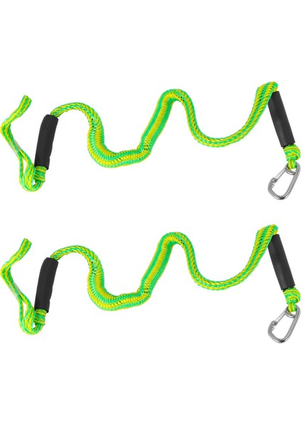 2 Paket 4ft Tekne Bungee Dock Hattı Kanca Palamar Halatı Tekne Aksesuarları Tekneler Için Duba Kayık, Yeşil (Yurt Dışından)