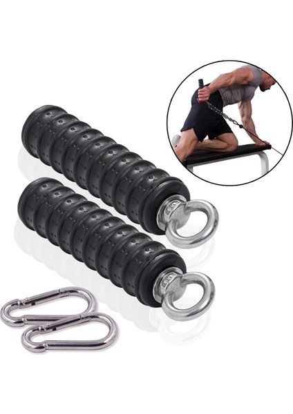 2 Adet Aşağı Itin Tek Spor Salonu Kolu Triceps Gücü Yukarı Çekin El Sapları Kablo Makinesi Eki Kol Fitness Ekipmanları (Yurt Dışından)