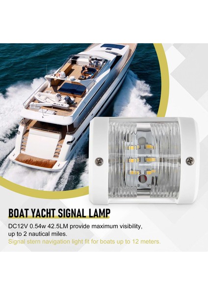 Tekne 12 V Navigasyon Işıkları Beyaz Kıç Işık Deniz Güvenli Gece Yelken Sinyal Lambası Balıkçı Teknesi Yat Duba (Yurt Dışından) fırsatları