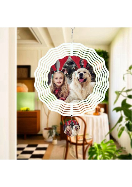 8 Paket 8 Inç Süblimasyon Rüzgar Spinner Boşlukları, Yard Garden Için 3D Çift Taraflı Süblimasyon Rüzgar Enerjili Kinetik Heykel (Yurt Dışından)