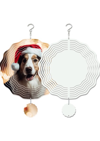8 Paket 8 Inç Süblimasyon Rüzgar Spinner Boşlukları, Yard Garden Için 3D Çift Taraflı Süblimasyon Rüzgar Enerjili Kinetik Heykel (Yurt Dışından)