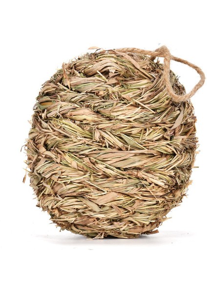 Dışarda 4'lü Paket Asılı Kuş Yuvası Evi, Top Şekli, El Dokuması, Doğal Çimden Yapılmış, Bahçe Için Mükemmel, Veranda (Yurt Dışından)
