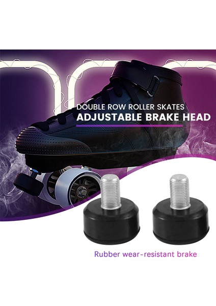 2 Adet Çift Sıralı Paten Durdurma Evrensel Fren 85A Kauçuk Ayarlanabilir Fren Kafası Açık Paten Silindiri Değiştirme (Yurt Dışından) modelleri