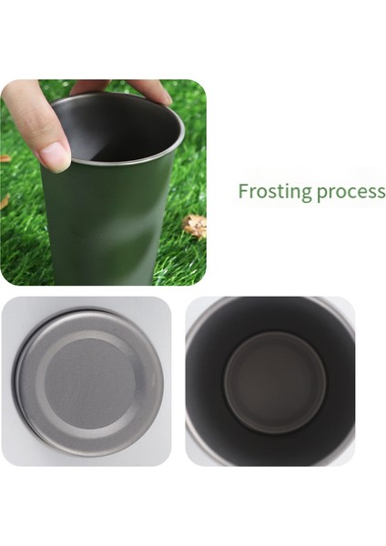 Kamp Titanyum Bira Kupa Bardak Turist Sofra Piknik Açık Mutfak Ekipmanları Seyahat Pişirme Tencere Yürüyüş 500 ml (Yurt Dışından) modelleri