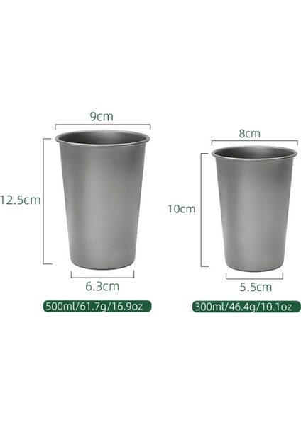 Kamp Titanyum Bira Kupa Bardak Turist Sofra Piknik Açık Mutfak Ekipmanları Seyahat Pişirme Tencere Yürüyüş 500 ml (Yurt Dışından) fırsatları