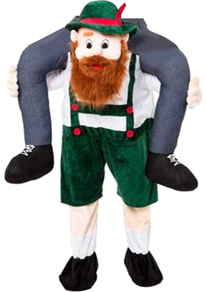 Oktoberfest Bira Adam Omuz Taşıma Maskot Kostüm Taşıma Bira Adam Kostüm Cadılar Bayramı Noel Partisi Elbise Binmek (Yurt Dışından)