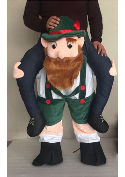 Oktoberfest Bira Adam Omuz Taşıma Maskot Kostüm Taşıma Bira Adam Kostüm Cadılar Bayramı Noel Partisi Elbise Binmek (Yurt Dışından)
