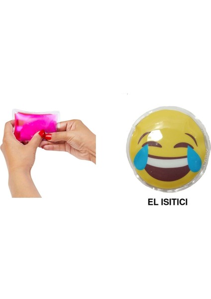 GÜLEN EMOJİ ŞEKİLLİ CEP SOBASI EL ISITICI,SICAK SU TORBASI PVC 9cm