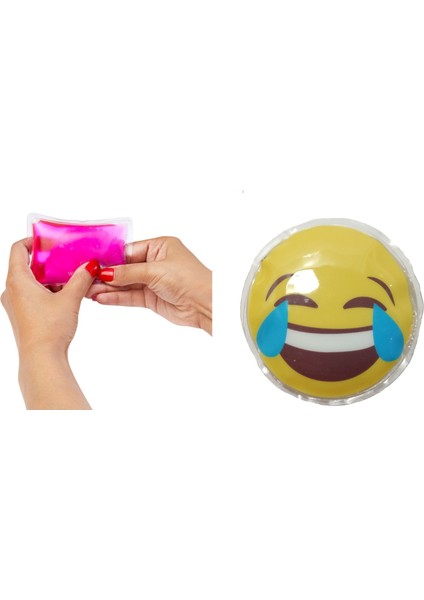 GÜLEN EMOJİ ŞEKİLLİ CEP SOBASI EL ISITICI,SICAK SU TORBASI PVC 9cm