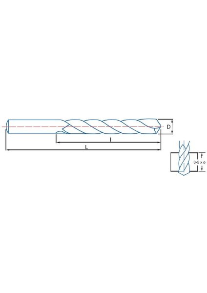 12,30MM Izar DIN388N Hss Zirkonyum Kaplama Matkap Ucu