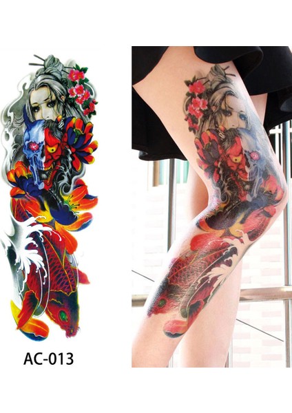 Büyük Büyük Tam Kol Geçici Dövme Etiket Güzellik Çıkartması Vücut Sanatı Çiçekler Unisex (Yurt Dışından) fiyatları