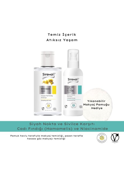 Natural Siyah Nokta Ve Sivilce Karşıtı Niacinamide Cilt Bakım Seti 60 mL / 300 mL