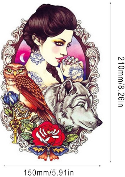 Kol Kol Dövme Su Geçirmez Geçici Dövme Etiket Dövme Vücut Sanatı Dövme Çok Renkli A001 (Yurt Dışından) fırsatları