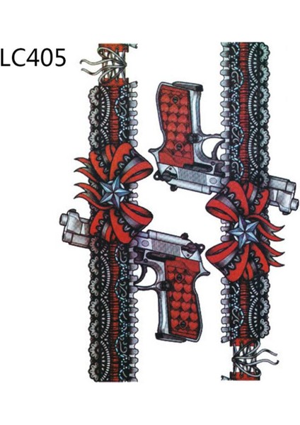 Su Geçirmez Ter Kol Dövme Çıkartmaları Dövme Erkek ve Kadın Dövme Çıkartmaları Çok Renkli LC405 (Yurt Dışından)