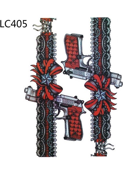 Su Geçirmez Ter Kol Dövme Çıkartmaları Dövme Erkek ve Kadın Dövme Çıkartmaları Çok Renkli LC405 (Yurt Dışından) fiyatları