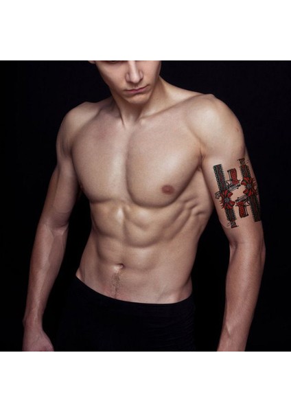 Su Geçirmez Ter Kol Dövme Çıkartmaları Dövme Erkek ve Kadın Dövme Çıkartmaları Çok Renkli LC405 (Yurt Dışından) indirimleri