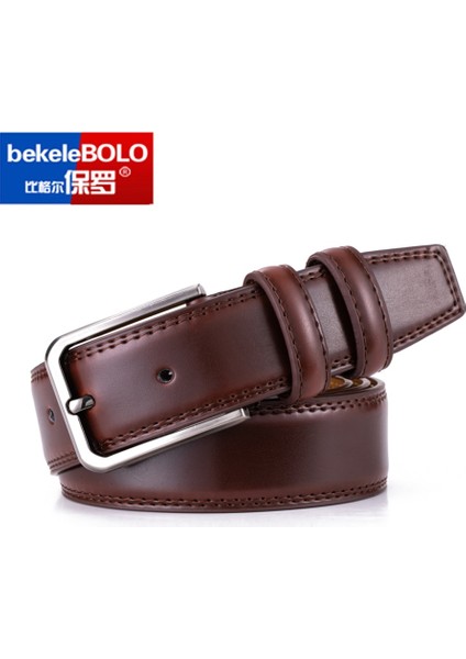 Dropshipping Moda Erkek Kemerleri Deri Lüks Tasarımcı Kahverengi Vintage Bel Kemeri Kot Cinturon Kovboy Hombre (Yurt Dışından)
