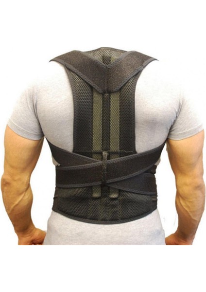 Erkekler Için Faydalı Polyester Nefes Ayarlanabilir Arka Brace Klavikula Desteği Duruş Düzeltici Sırt Desteği Kemer (Yurt Dışından) fiyatları