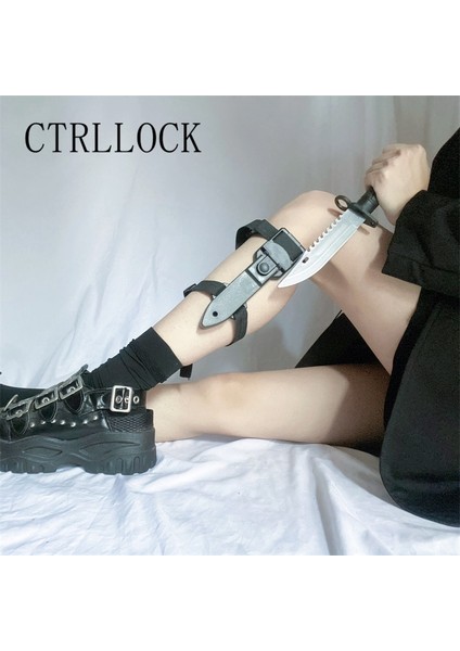 Ctrllock Grunge Bıçak Kılıfı Esnek Sapanlar Bacak Yüzükler Ayarlanabilir Toka Bacak Demeti Garters Streetwe... (Yurt Dışından)