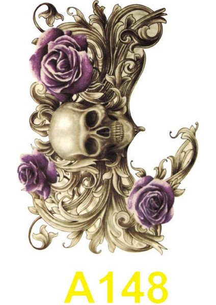 Kol Kol Dövme Geçici Dövme Su Geçirmez Etiket Dövme Vücut Sanatı Dövme - Çok Renkli A148 (Yurt Dışından)