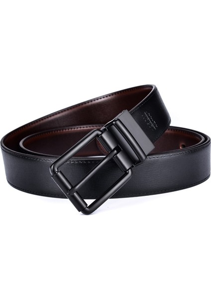 MEN39S Geri Dönüşümlü Kemer Rahat Jean Rulo Toka 34MM 2 Renk Için Bir Ters (Yurt Dışından)
