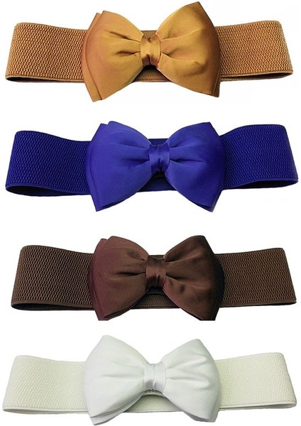 Yeni Kadın Ilmek Kuşak Elastik Yay Geniş Streç Bukle Kemer Kemer 12 Renk Moda Kız Elbise Aksesuarları Bel Kemerleri (Yurt Dışından) fiyatları