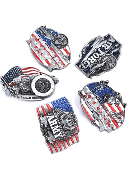 Loveshopping* Amerika Abd Silahlı Kuvvetleri Metal Alaşımlı Erkek Kemer Tokaları Kovboy Moda Tokası (Yurt Dışından)