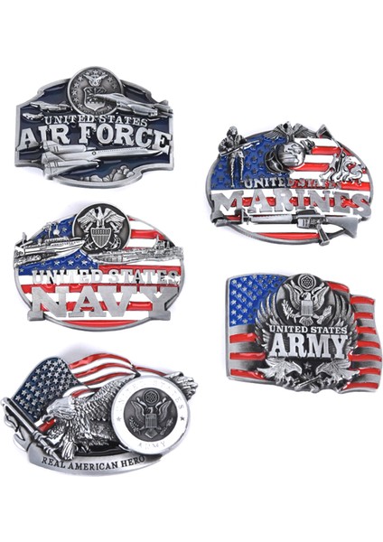 Loveshopping* Amerika Abd Silahlı Kuvvetleri Metal Alaşımlı Erkek Kemer Tokaları Kovboy Moda Tokası (Yurt Dışından) fiyatları