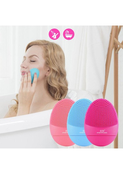 KD-308B Ultrasonik Sil Yüz Fırça Temizleyici Su Geçirmez Yüz Spa Masaj Aleti - Mavi (Yurt Dışından)