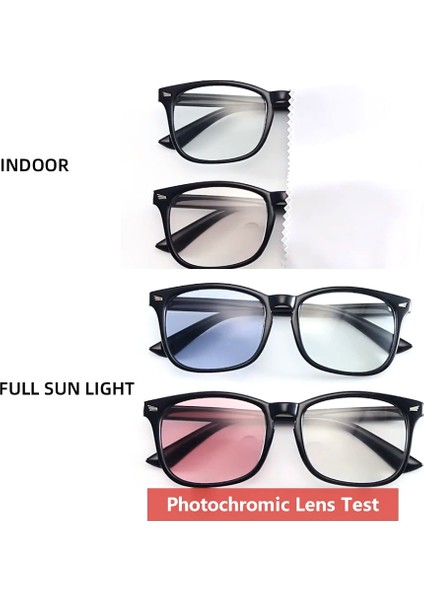 Klasik Fotokromik Mavi Işık Engelleme Gözlük Erkekler Kare Renk Değiştirme Anti Mavi Işın Bilgisayar Bukalemun Gözlük (Yurt Dışından) fiyatları